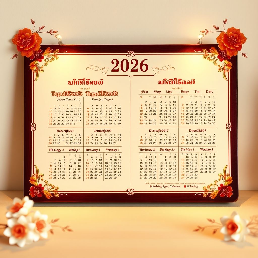 เปิดปฏิทินฤกษ์งานแต่ง 2569